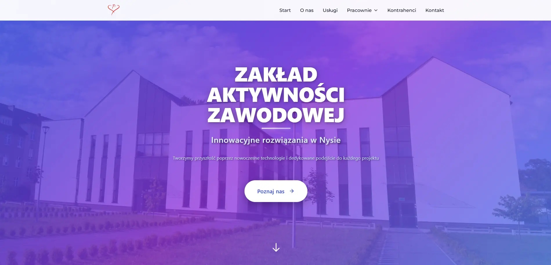 Nowoczesny budynek Zakładu Aktywności Zawodowej w Nysie