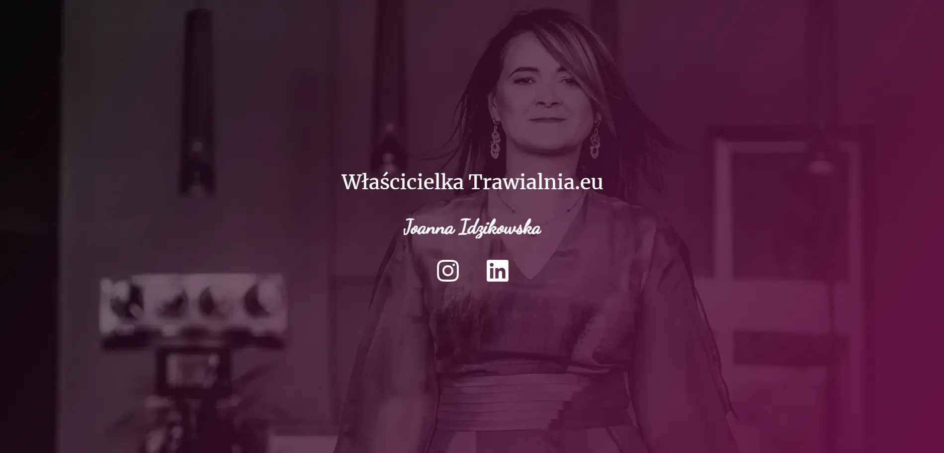 Strona główna portfolio biznesowego Joanny Idzikowskiej